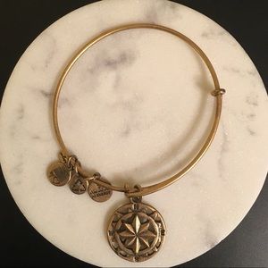 Alex and Ani “Compass” Bracelet in Brass Gold